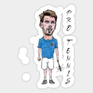 Cam Norrie pro tennis player caricature Sticker